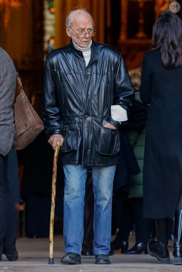 Christian Brincourt - Sorties des obsèques de Jean-Pierre Pernaut en la Basilique Sainte-Clotilde à Paris, France, le 9 mars 2022. © Cyril Moreau/Bestimage