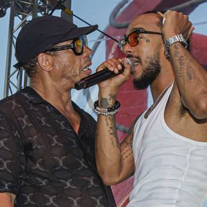 JoeyStarr en concert gratuit a Béthune dans le cadre du Feu d'artifice du 13 juillet 2025. © Stéphane Vansteenkiste/Bestimage