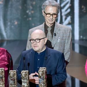 Un César spécial pour la troupe du Splendid, Josiane Balasko, Michel Blanc, Thierry Lhermitte, Marie-Anne Chazel, sur scène lors de la 46ème cérémonie des César à l'Olympia à Paris le 12 mars 2021. ©   Pierre Villard/ Pool / Bestimage