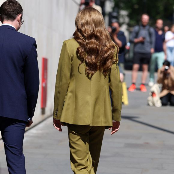 Catherine (Kate) Middleton, princesse de Galles, arrive aux studios "180 Strand" à Londres. GOFF INF / BESTIMAGE