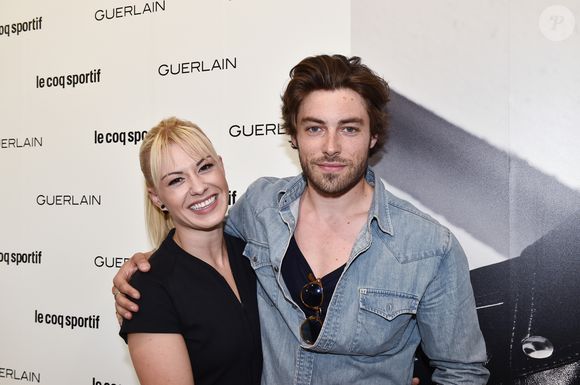 Katrina Patchett et Valentin D'Hoore - Le coq sportif et Guerlain organisent une soirée pour célébrer le lancement de leur collaboration, au flagship le coq sportif boulevard Saint-Germain à Paris, France, le 31 mai 2017. © Rachid Bellak/Bestimage