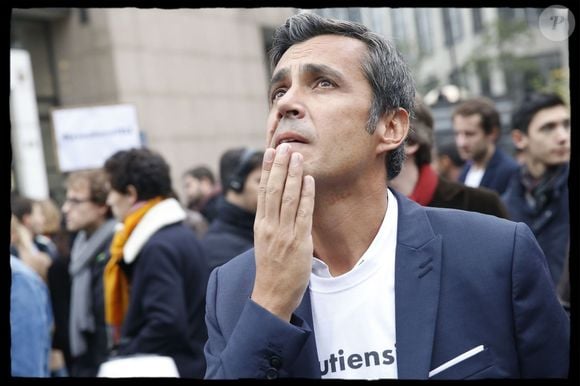 Olivier Galzi - Rassemblement de soutien à iTélé au neuvième jour de grève à Boulogne Billancourt le 25 octobre 2016. © Alain Guizard / Bestimage