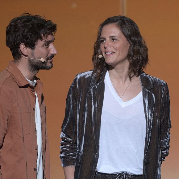 Exclusif - Jérémy Frérot, Laure Manaudou - Enregistrement de l'émission "La Chanson secrète 11" à Paris, diffusée le 24 juin sur TF1. 
© Cyril Moreau / Bestimage