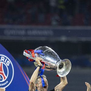 Luis Enrique - Le PSG remporte la Ligue Des Champions 2025, pour la première fois de son histoire, face à l'Inter Milan (5-0) à l'Allianz Arena de Munich, le 31 mai 2025.