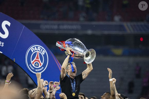 Luis Enrique - Le PSG remporte la Ligue Des Champions 2025, pour la première fois de son histoire, face à l'Inter Milan (5-0) à l'Allianz Arena de Munich, le 31 mai 2025.