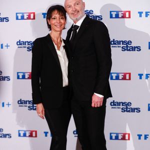 Frank Leboeuf et sa femme Chrislaure Nollet - Photocall de lancement de la saison 2025 de "Danse avec les stars" (DALS) au siège de  TF1 à Boulogne-Billancourt, France, le 16 janvier 2025. © Christophe Clovis / Bestimage
