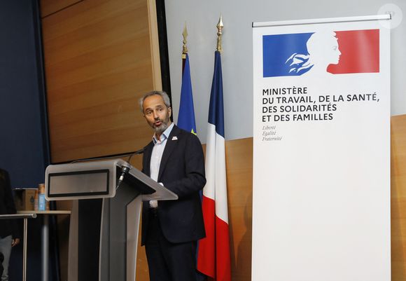 Exclusif - David Larramendy - Avant-première su documentaire "Santé mentale, briser le tabou" dans l'Amphithéâtre Laroque au Ministère du Travail, de la Santé et des Solidarités à Paris à Paris le 15 avril 2025. © Marc Ausset-Lacroix/Bestimage