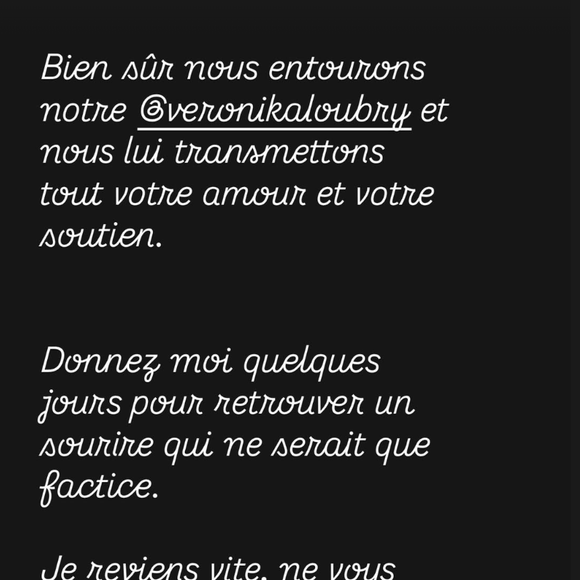 Capture d'écran de la story Instagram de Karine Le Marchand le jeudi 11 décembre 2025.