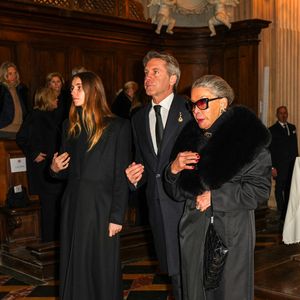 Le prince Emmanuel-Philibert de Savoie , prince de Venise et de Piémont, duc de Savoie, Princesse Marina Ricolfi-Doria lors de la messe en l'honneur de HRH Prince Vittorio Emanuele de Savoie le 1er février 2025 © Lucia Sabatelli/Bestimage