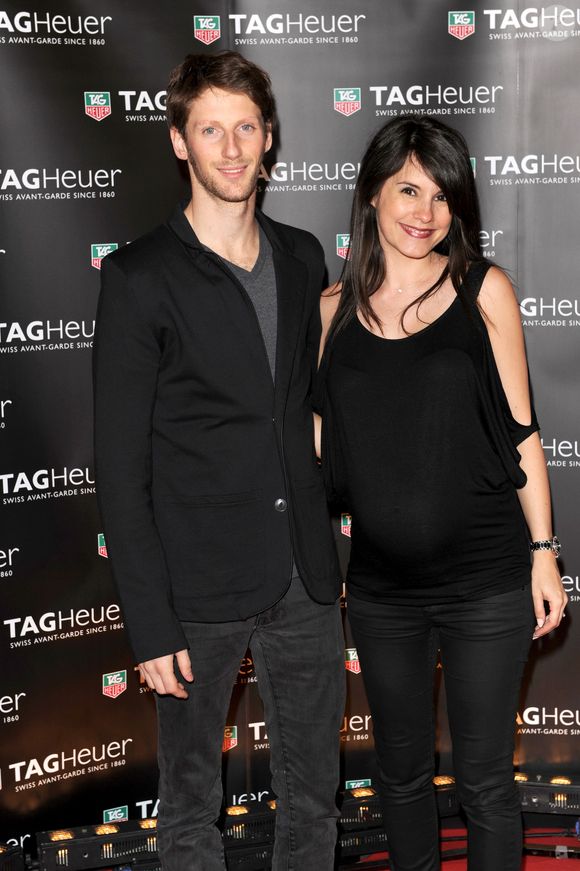 Romain Grosjean et sa femme Marion - People a bord du yacht "Tag Heuer" a Monte Carlo, Monaco, le 25 mai 2013