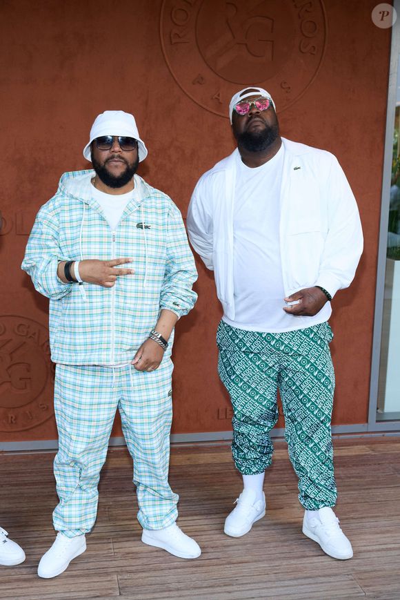 Info - Le rappeur Calbo (Calbony M'Bani,), du groupe Arsenik, est mort à l'âge de 52 ans - Lino et Calbo du groupe de rap Arsenik au village lors des Internationaux de France de tennis de Roland Garros 2023, à Paris, France, le 2 juin 2023. © Moreau-Jacovides/Bestimage