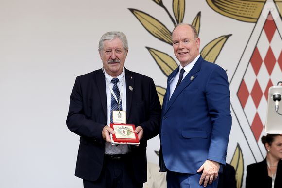 Le prince Albert II de Monaco - Cérémonie d'ouverture de la 6ème édition des Rencontres des Sites Historiques Grimaldi de Monaco, et remise des Trophées aux Officiels le 14 juin 2025. 
© Caudia Albuquerque / Bestimage