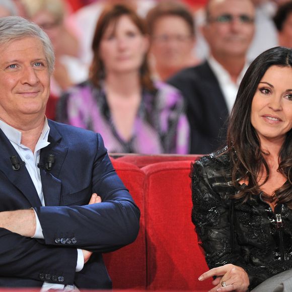 Patrick Sébastien et sa compagne Nana - enregistrement de l'émission "Vivement Dimanche" © Guillaume Gaffiot /Bestimage