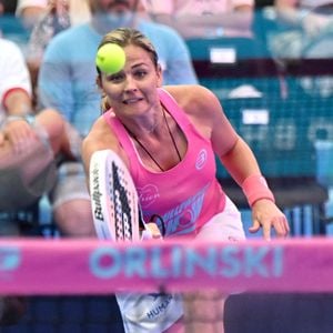 Laure Boulleau durant la 2eme édition du Bullpadel Show 06 dans la pinéde Gould d'Antibes de Juan les Pins, le 20 juin 2025.
© Bruno Bebert/Bestimage