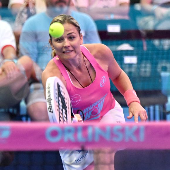 Laure Boulleau durant la 2eme édition du Bullpadel Show 06 dans la pinéde Gould d'Antibes de Juan les Pins, le 20 juin 2025.
© Bruno Bebert/Bestimage