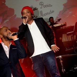 Exclusif - Stomy Bugsy, Doc Gynéco - 6ème gala de l'association "Les Rois du Monde" avec un plateau d'artistes et une vente aux enchères au profit des enfants défavorisés, orphelins et hospitalisés, suivi d'une soirée dansante à la Salle Wagram à Paris, le 12 mars 2018. Créée en 2012, l'association œuvre pour les enfants nécessiteux, orphelins et hospitalisés de manière financière, matérielle, culturelle et distrayante. C'est également une association d'aide aux associations pour concrétiser leurs projets. © Cyril Moreau/Rachid Bellak/Bestimage