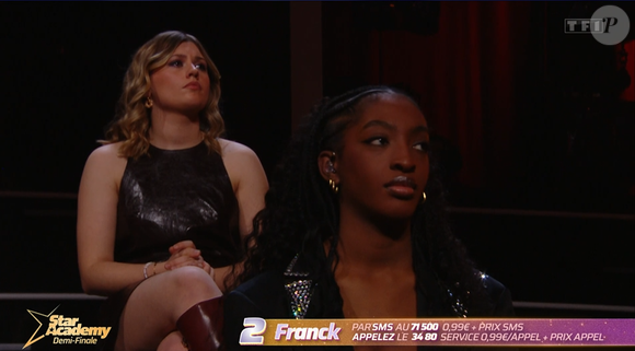 Demi-finale de Franck et Ebony dans la "Star Academy 2024", le 18 janvier 2025, sur TF1