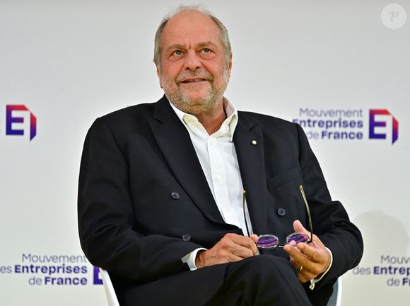 Eric Dupond Moretti, ancien ministre de la Justice, lors de la "Rencontre des entrepreneurs (LAREF25)" (Jour 2) au stade Roland Garros à Paris, France, le 28 août 2025. © Christian Liewig/Bestimage