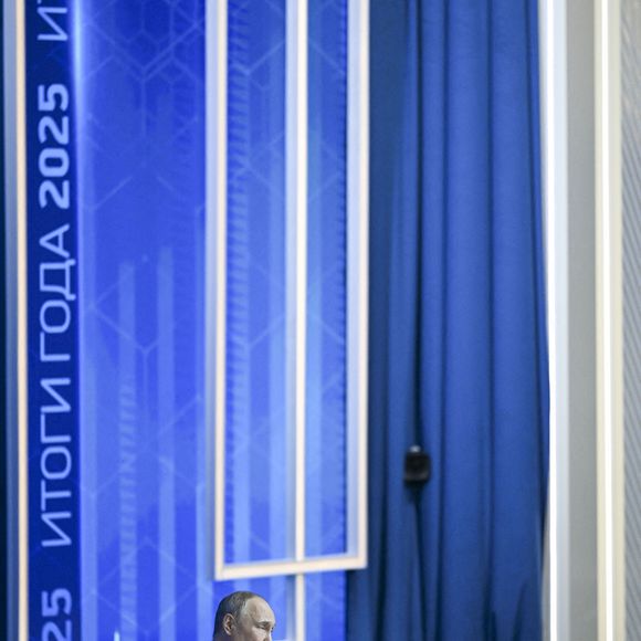 Le président russe Vladimir Poutine s'exprime lors de sa conférence de presse annuelle de fin d'année à Moscou, Russie, le 19 décembre 2025. Photo by Hao Jianwei Xinhua/ABACAPRESS.COM
