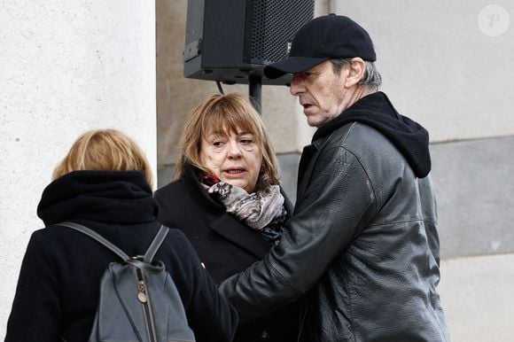 Michèle Bernier, Jean-Luc Reichmann - Obsèques d'Isabelle Mergault à la Coupole du Père-Lachaise à Paris le 30 mars 2026. © Cyril Moreau - Dominique Jacovides / Bestimage