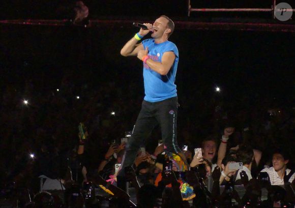 Chris Martin et son groupe Coldplay se produisent au Rose Bowl à Pasadena, CA, USA le 30 septembre 2023. Photo by London Entertainment/Splash News/ABACAPRESS.COM