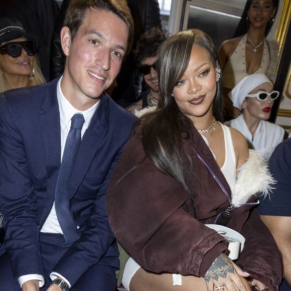 Alexandre Arnault et Rihanna au défilé Homme A$AP Rocky X American Sabotage by AWGE Printemps/Été 2025 dans le cadre de la Fashion Week de Paris, France, le 21 juin 2024. © Olivier Borde/Bestimage