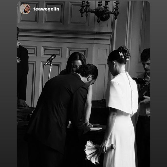 Thylane Blondeau a partagé les coulisses de son mariage avec Benjamin Attal. Capture d'écran Instagram