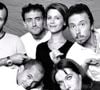Pour rappel, la célèbre troupe des Robins des Bois réunissait des talents tels que Pierre-François Martin-Laval (dit Pef), Marina Foïs, Maurice Barthélemy, Pascal Vincent, Élise Larnicol encore Jean-Paul Rouve, qui se sont rencontrés au cours de théâtre d'Isabelle Nanty au Cours Florent, entre 1989 et 1990.
Les Robins des bois ,Pierre-François Martin-Laval dit Pef, Marina Foïs, Maurice Barthelemy, Pascal Vincent, Elise Larnicol, Jean-Paul Rouve le 13 juin 1999. © Cédric Perrin / Bestimage