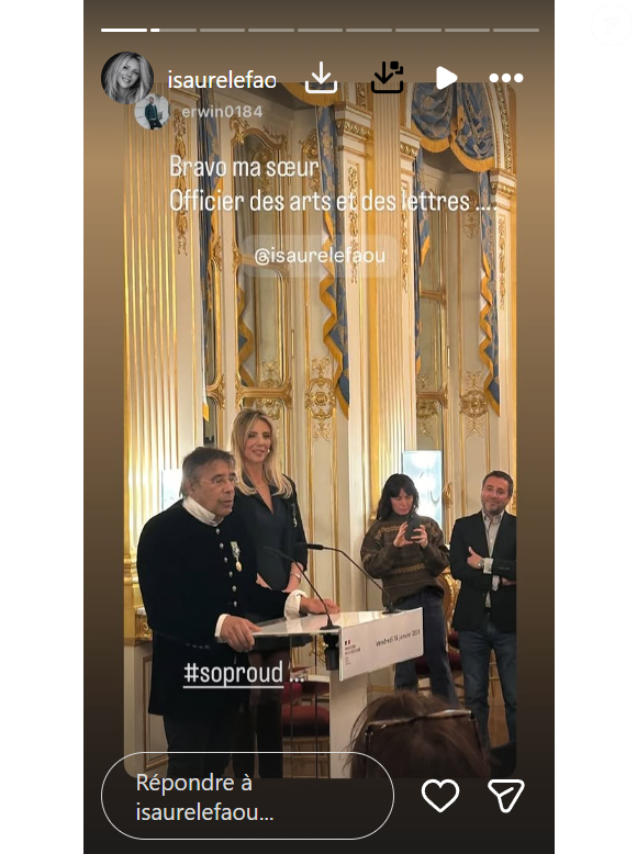 Captures d'écran de la story d'Isaure Le Faou