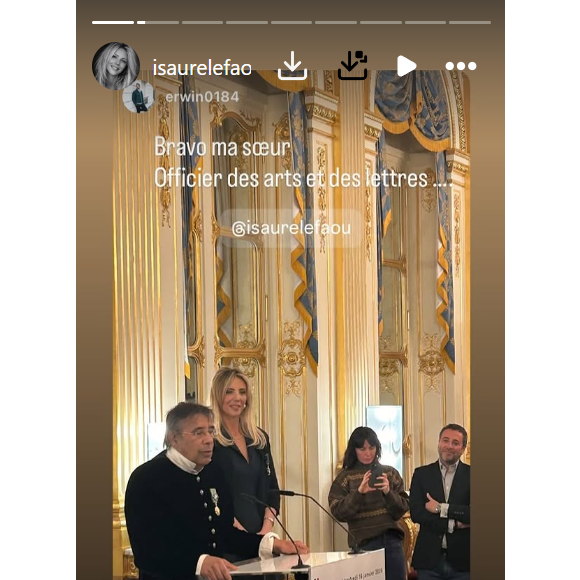 Captures d'écran de la story d'Isaure Le Faou