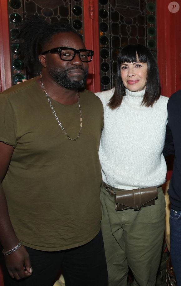 Exclusif - Mathilda May et son mari Sly Johnson - Célébrités au cocktail à la suite de la Générale de la Pièce "Check Up" au Théâtre Antoine à Paris, France, le 2 Octobre 2024. 
© Bertrand Rindoff / Bestimage