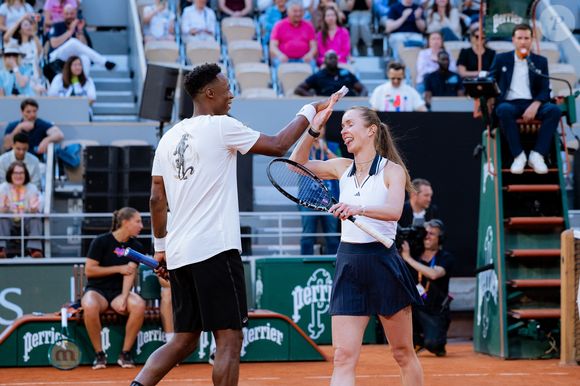 Gael Monfils et Elina Svitolina lors de la soirée "Gael & Friends" de la 4ème journée de qualification de Roland-Garros, le 20 mai 2026 à Paris. 

© Pauline Figuet/Sport Press Photo via ZUMA Press/Bestimage