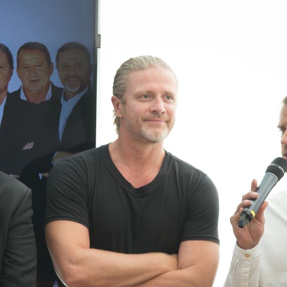 Emmanuel Petit - Conférence de presse de la rentrée de la station de radio RMC à la maison de l'Alsace sur les Champs-Elysées à Paris le 31 aout 2017. Agence / Bestimage