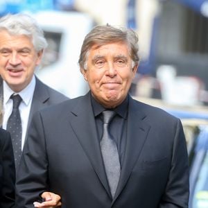 Jean-Pierre Foucault - Arrivées - Obsèques de Mireille Darc en l'église Saint-Sulpice à Paris, France, le 1er septembre 2017.