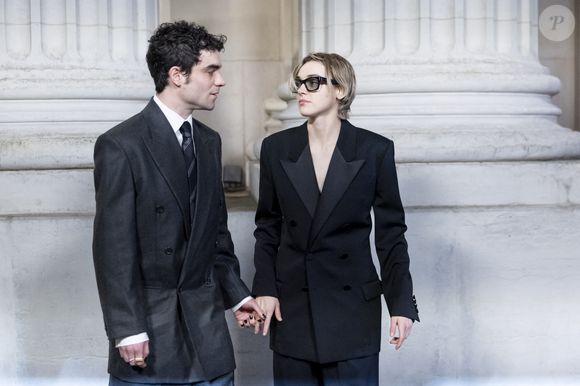 Holden Jaffe et Ava Capri- Photocall du défilé Saint Laurent  "Collection Masculine Prêt-à-Porter Automne/Hiver 2025-2026" lors de la Fashion Week de Paris (PFW) le 28 janvier 2025 © Olivier Borde /Bestimage