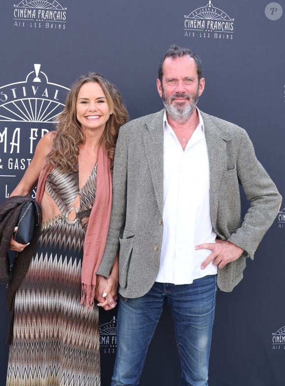 Exclusif - Nadège Meziat et Christian Vadim au photocall lors de la 3ème édition du Festival du Cinéma Français et de la Gastronomie d'Aix-les-Bains, le 5 juin 2024.

Photo : Denis Guignebourg / Bestimage