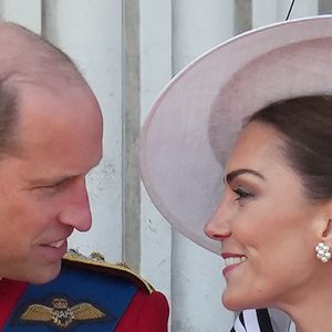 Le prince William, prince de Galles, Catherine Kate Middleton, princesse de Galles - Les membres de la famille royale britannique au balcon du Palais de Buckingham lors de la parade militaire "Trooping the Colour" à Londres le 15 juin 2024
© Julien Burton / Bestimage