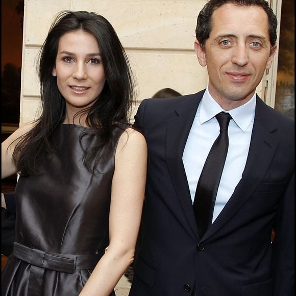 Marie Drucker et Gad Elmaleh au Palais de l'Élysée.