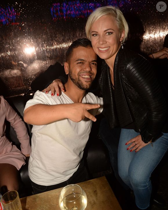 Exclusif - Anouar Toubali et sa partenaire de danse Emmanuelle Berne - Les célébrités de l'émission "Danse avec les stars" viennent faire la fête au VIP Room à la fin du prime à Paris le 29 septembre 2018. © Rachid Bellak/Bestimage