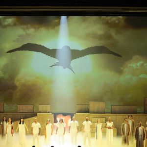 Exclusif - Sharon Laloum, Leelou Garms, Tony Bredelet, Margaryta Buisan, Benjamin Bocconi, Awa Sy, David Lempell, Julien Arcuri et Sarah Koper  - Première de la comédie musicale "Les 10 commandements - l'envie d'aimer" à la Seine Musicale à Boulogne-Billancourt le 6 juin 2024
 © Gaffiot-Perusseau/Bestimage