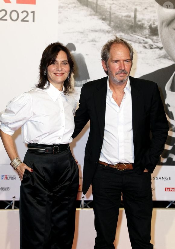 Géraldine Pailhas et son mari Christopher Thompson - Cérémonie d'ouverture du Festival Lumière 2021 à Lyon le 9 octobre 2021.
© Dominique Jacovides / Bestimage