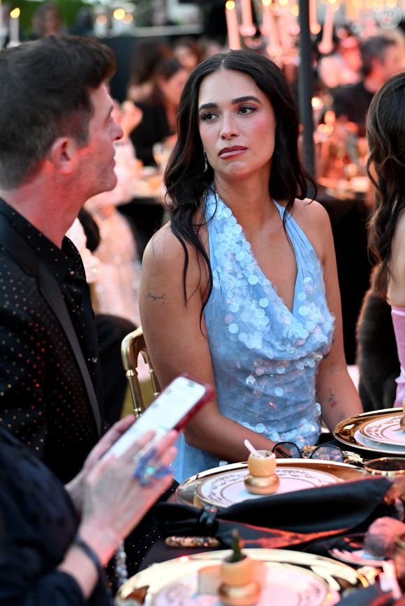 Exclusif - Robin Thicke et sa femme April Love Geary - Dîner de charité "Knights of Charity" au Château de la Croix des Gardes à Cannes le 20 mai 2026.  © Bruno Bebert / Bestimage