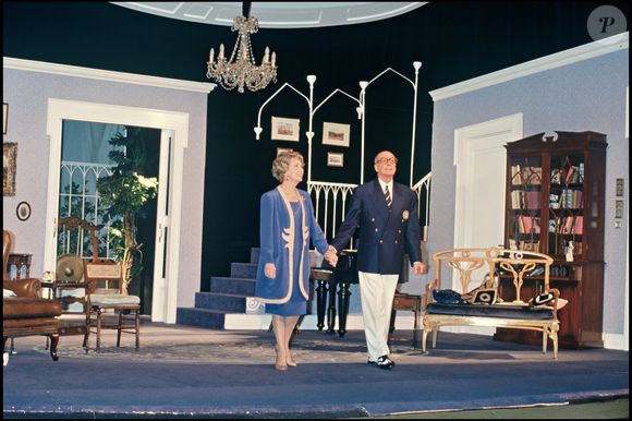 Archives – Danielle Darrieux et Jacques François sur scène au Théâtre des Bouffes-Parisiens pour la générale de la pièce "George et Margaret" en 1992

Photo : BERTRAND RINDOFF PETROFF / BESTIMAGE