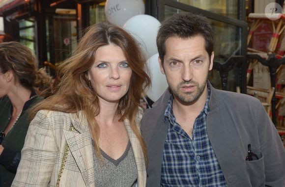 Frederic Diefenthal et son ex-femme Gwendoline Hamon - Soiree d'inauguration de la boutique Stone de la creatrice de bijoux Marie Poniatovski, la soeur de Sarah Lavoine a Paris, le 25 juin 2013. (RACHID BELLAK / BESTIMAGE)