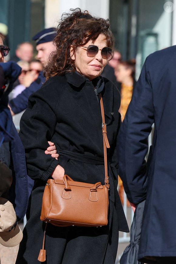 Isabelle Mergault - Obsèques de Michel Blanc en l'église Saint-Eustache à Paris, le 10 octobre 2024. 
© Moreau / Jacovides / Bestimage