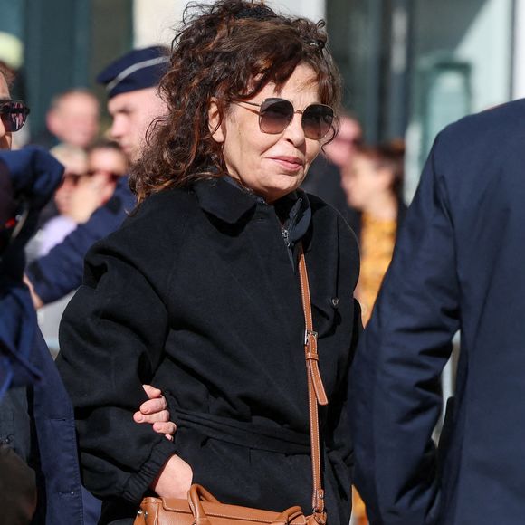Isabelle Mergault - Obsèques de Michel Blanc en l'église Saint-Eustache à Paris, le 10 octobre 2024. 
© Moreau / Jacovides / Bestimage