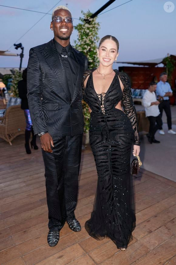 Paul Pogba, Maria Zulay Pogba Salaues assistent à l'événement Roberto Cavalli avant le 78e Festival de Cannes annuel le 18 mai 2025 à Cannes, France. Photo by Marco Piovanotto/ABACAPRESS.COM