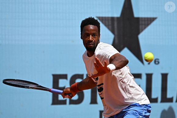 Gaël Monfils pendant l'entraînement au Mutua Madrid Open à Madrid, Espagne, le 22 avril 2026. Photo Corinne Dubreuil/Abaca