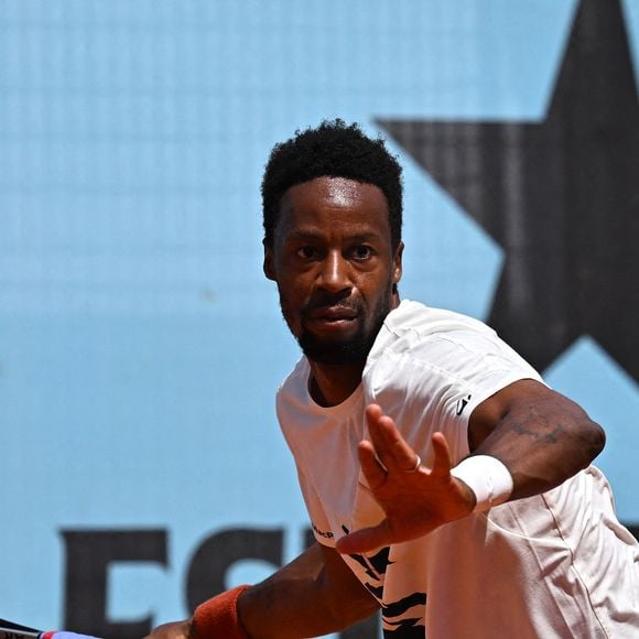 Gaël Monfils pendant l'entraînement au Mutua Madrid Open à Madrid, Espagne, le 22 avril 2026. Photo Corinne Dubreuil/Abaca
