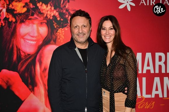 Mareva Galanter (Miss France 1999) et Arthur (Jacques Essebag) au concert de M.Galanter au théâtre Music-Hall Show l'Alhambra à Paris, France, le 23 novembre 2023. © Veeren/Bestimage